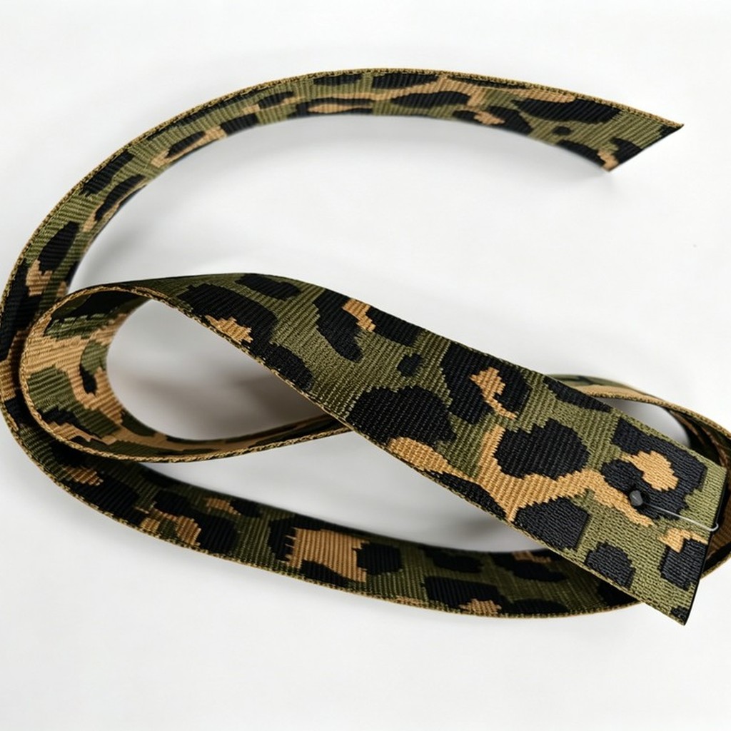 Camo Jacquard Nylon Woven Bag Webbing Strap